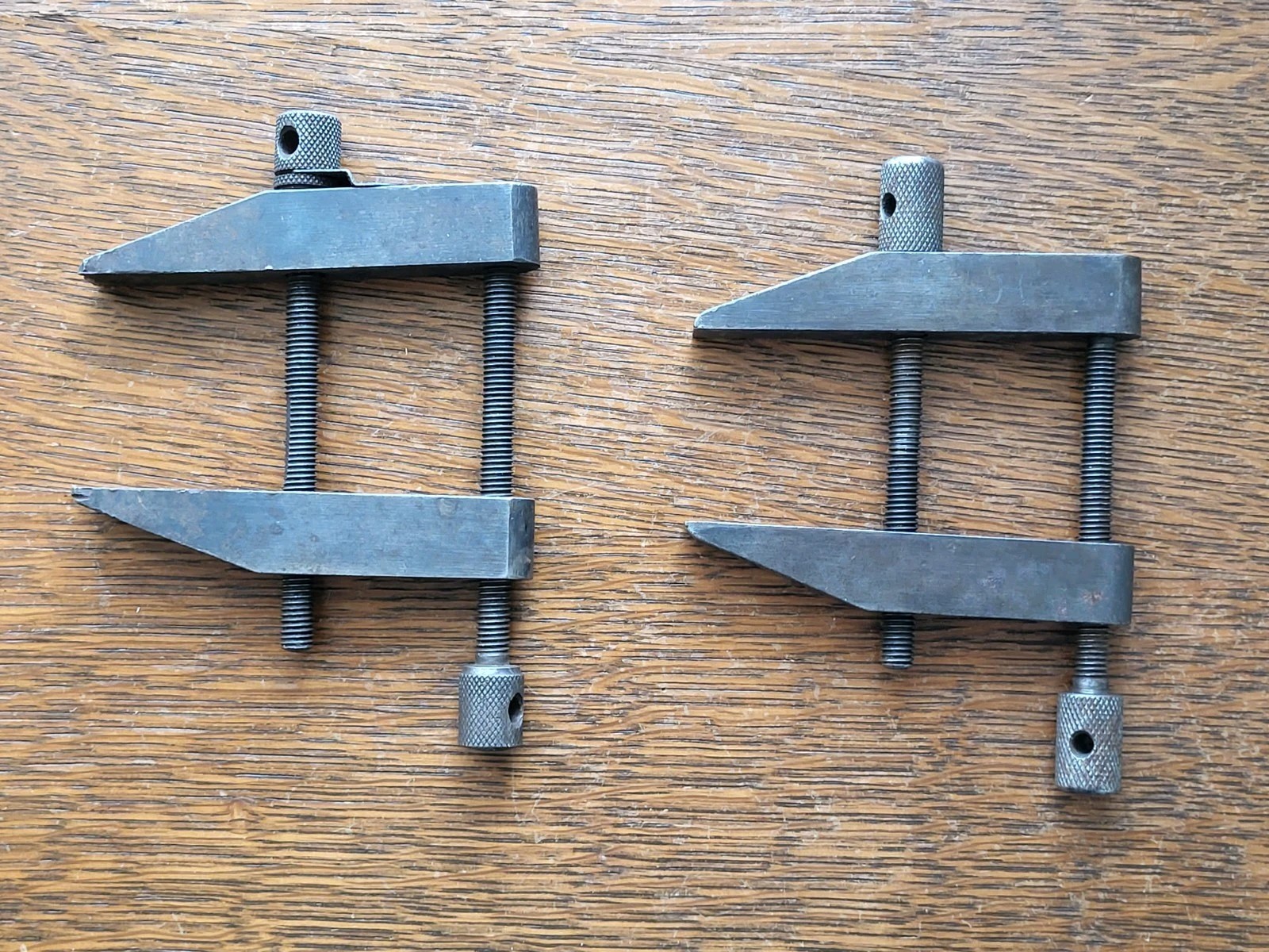 (2) Vintage L. S. Starrett No. 161-D Parallel Clamps 4" Machinist Tools USA