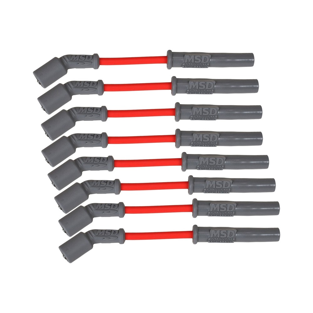 MSD 32819 Super Conductor Spark Plug Wire Set, Red