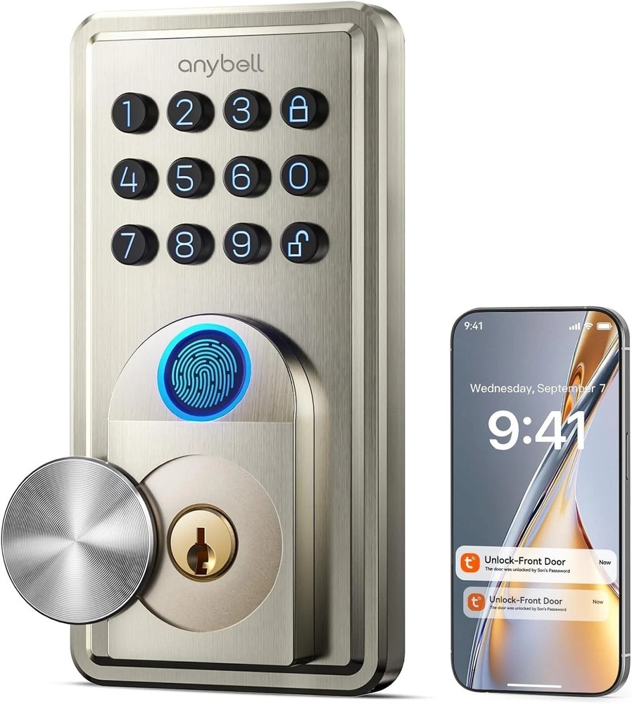 Smart Door Lock Fingerprint Keyless Entry Digital Keypad Passcode Bluetooth APP