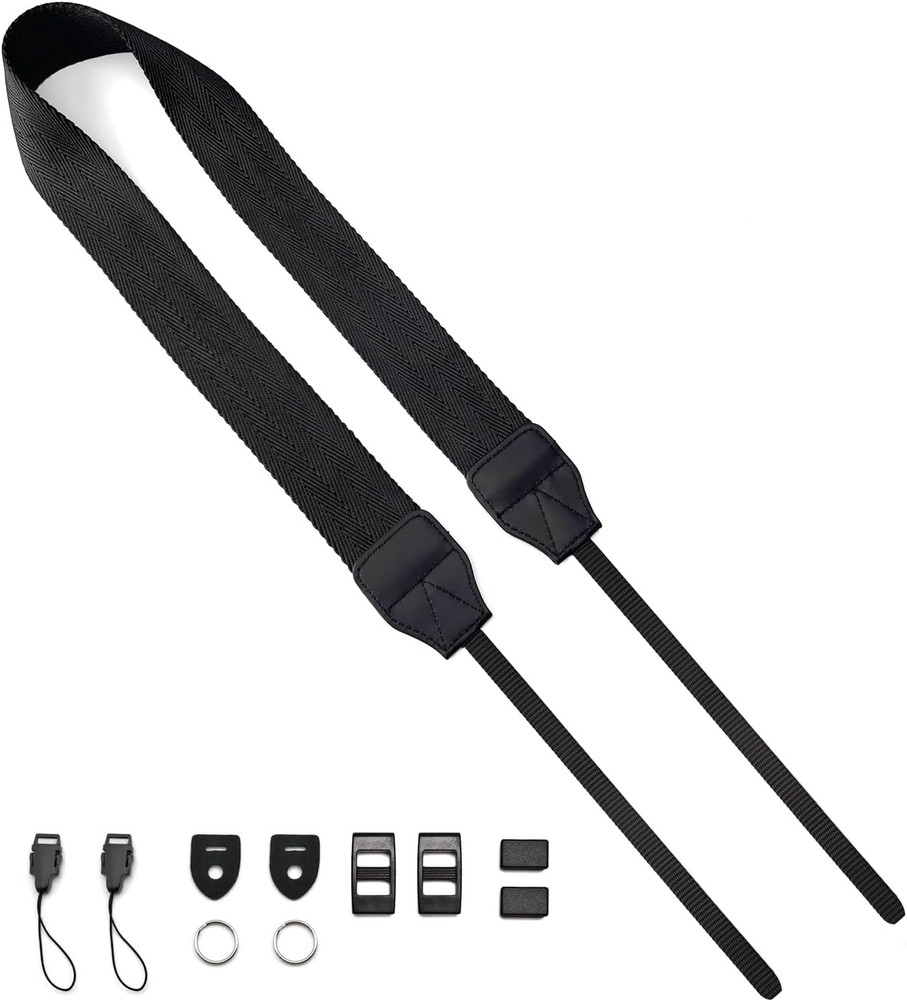 Camera Neck Straps for DSLR Camera or Binoculars Strap Black