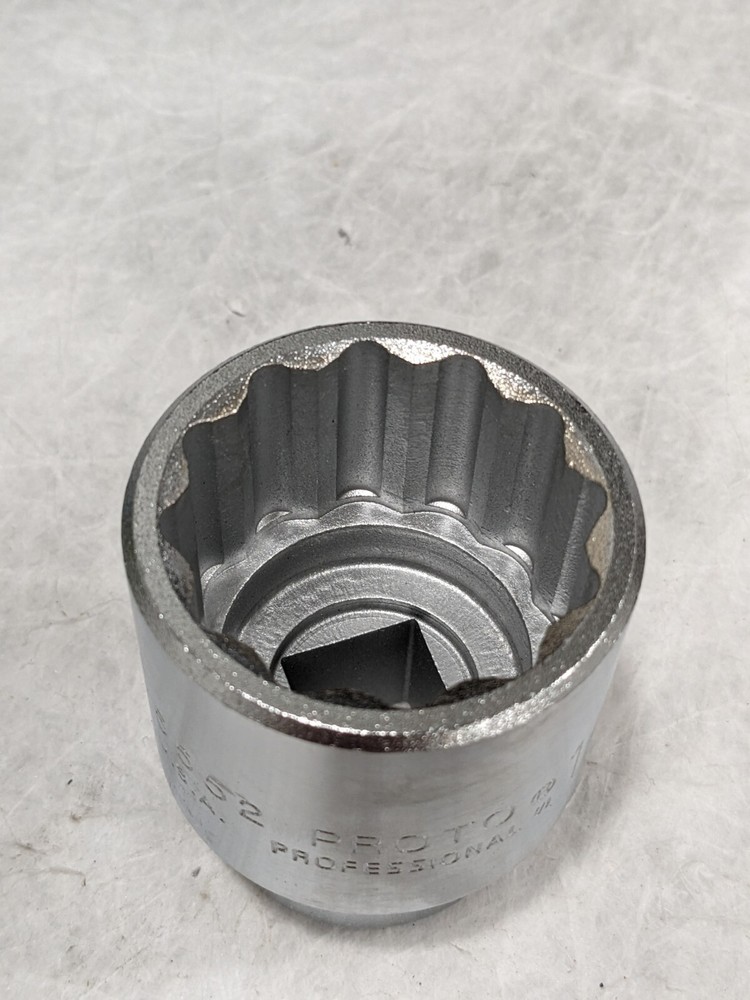 PROTO Hand Socket: 1-5/8" Socket, 12-Point Chrome-Plated J5552