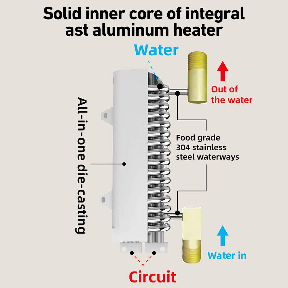 Instant Electric Tankless Hot Water Heater On Demand Whole House 110V 3000W