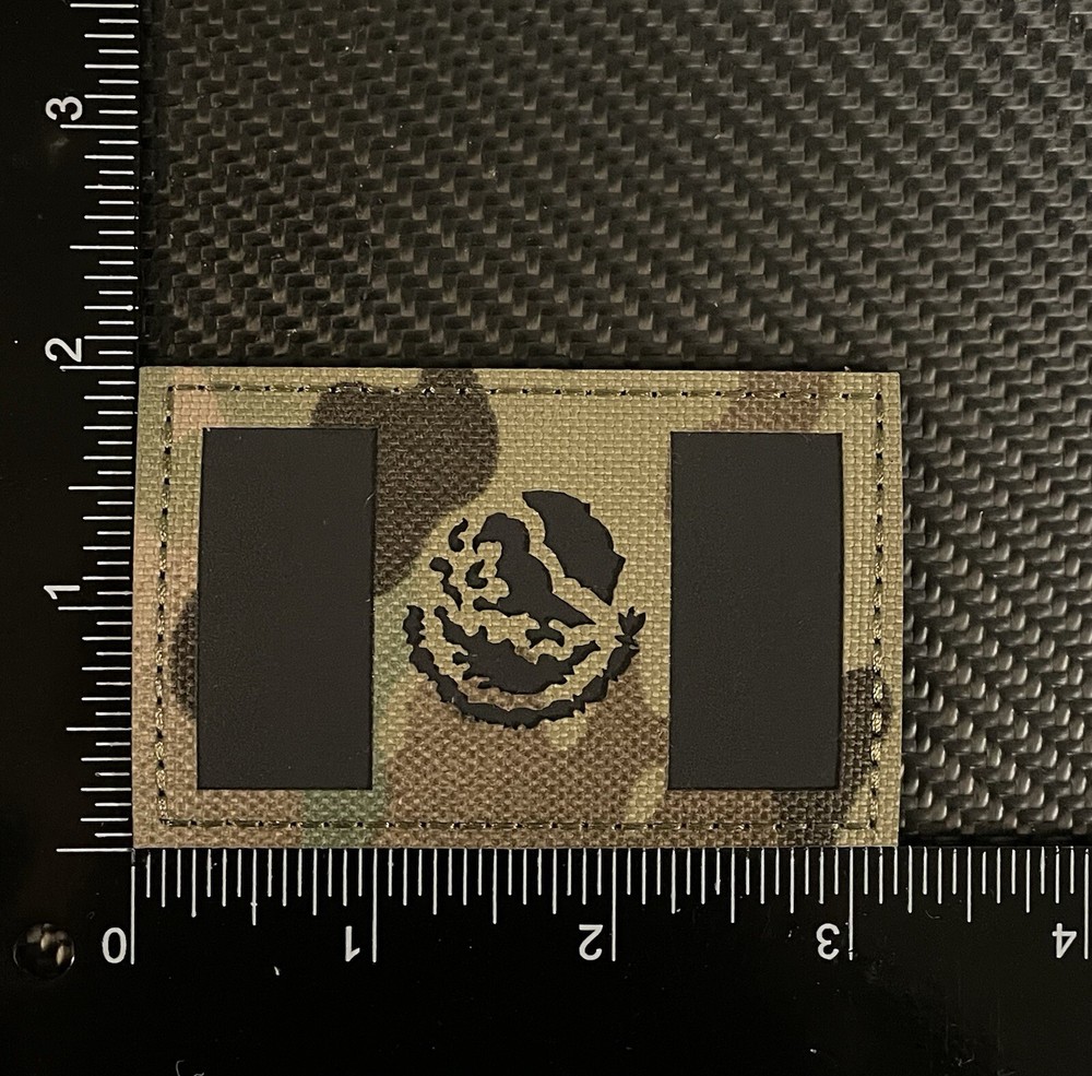 Reflective IR Mexico Flag Mexican Flag Tactical IFF Patch Multicam Hook Loop