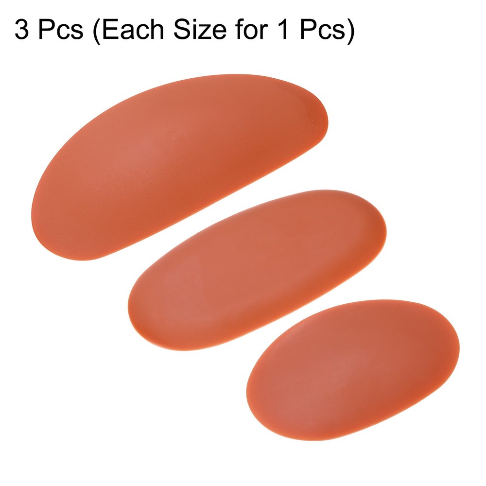 3pcs Pottery Ribs Silicone Rubber Clay Ceramic Sculpting Tools Set