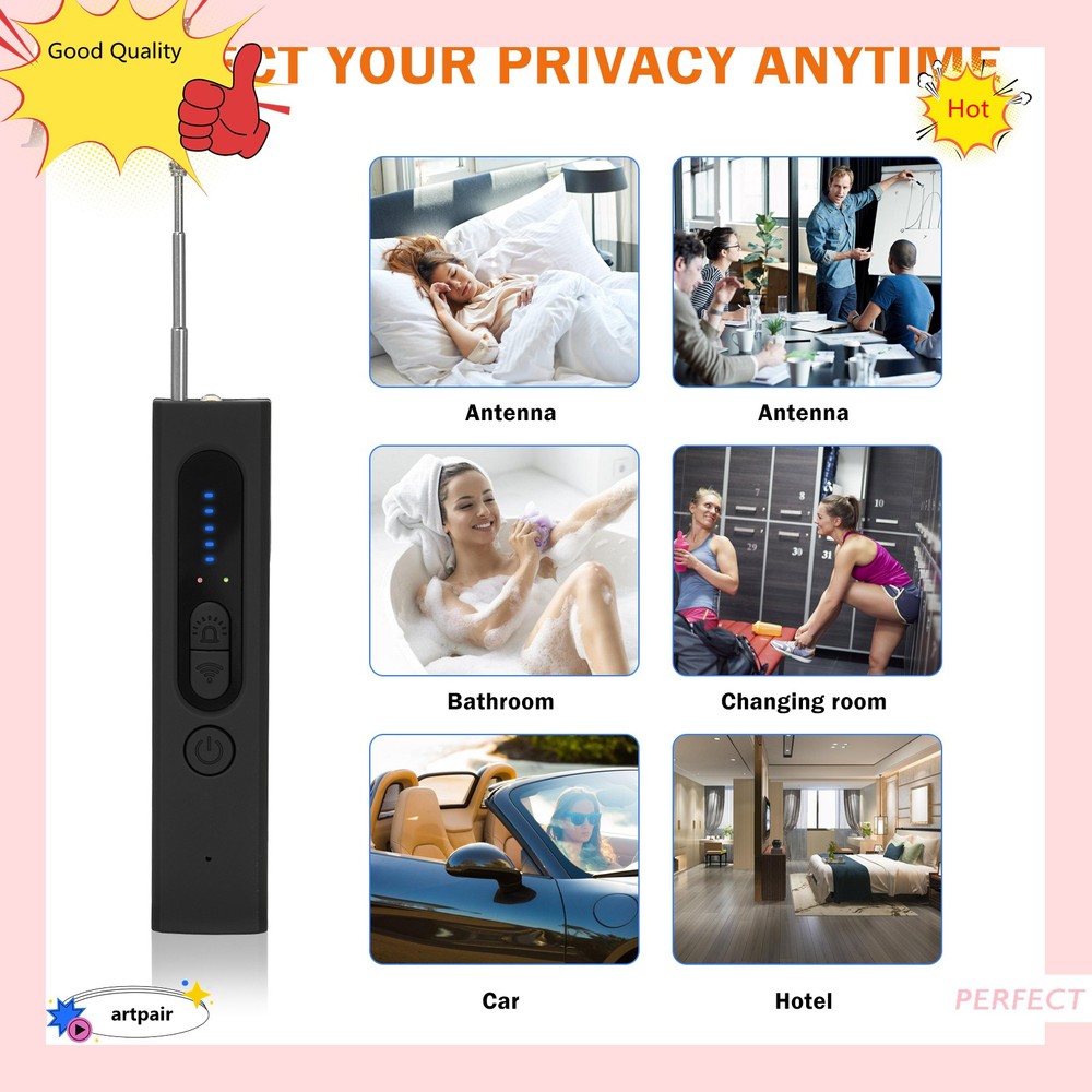 Portable Hidden Camera Detector, Finder Bug GPS Tracker Scanner Device Car Hotel