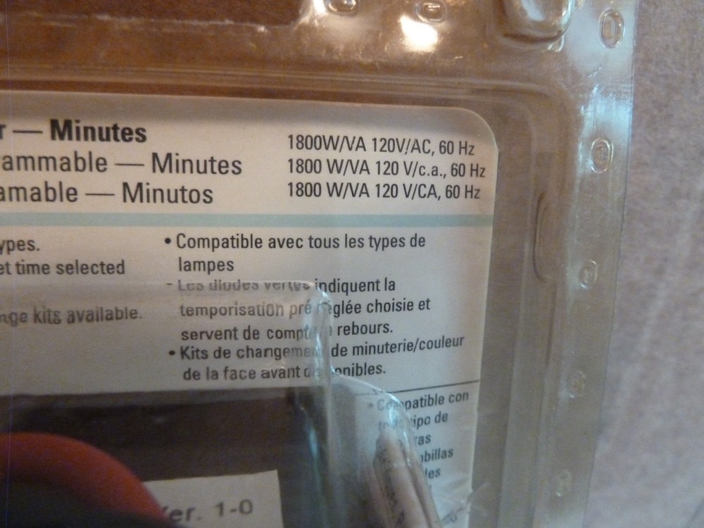 Cooper Wiring Devices PT18H-PTA Programmable Timer - 5 Presets - 1 Pole - WHITE