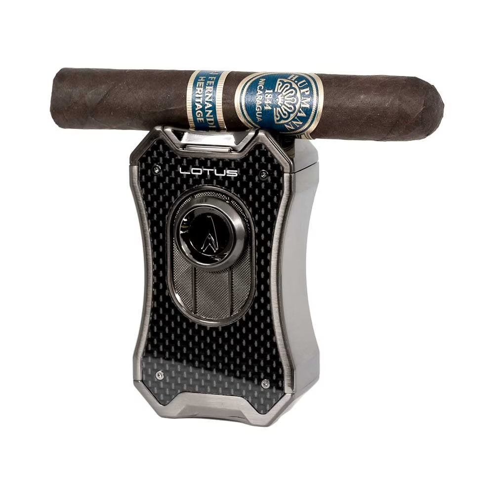 Lotus Emperor Quad Flame Table Top Lighter - Black