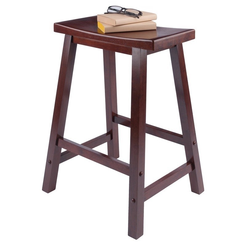 Saddle Seat Counter Stool Beechwood Bar Stool Backless Kitchen Seating New