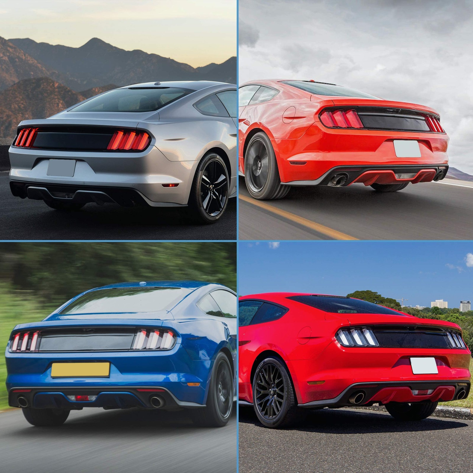 Tail lights Assembly Fit for 2015-2020 Ford Mustang 6th Gen Plug-and-play