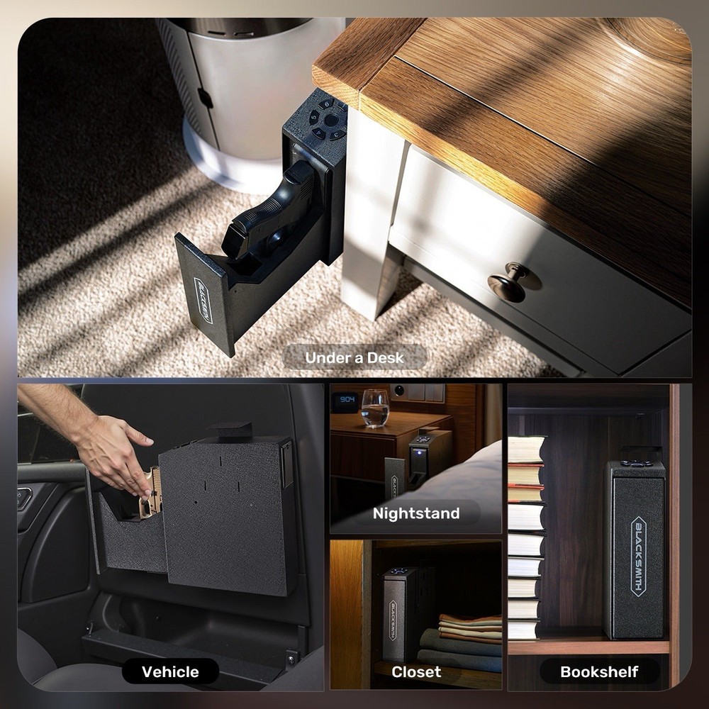 Blacksmith Pistol Safe, Slider, Fingerprint, APP Quick Access