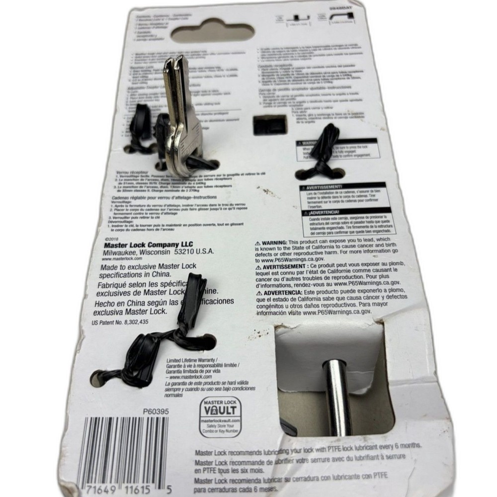 Master Lock 2848DAT Receiver & Coupler Lock Set – Trailer Security