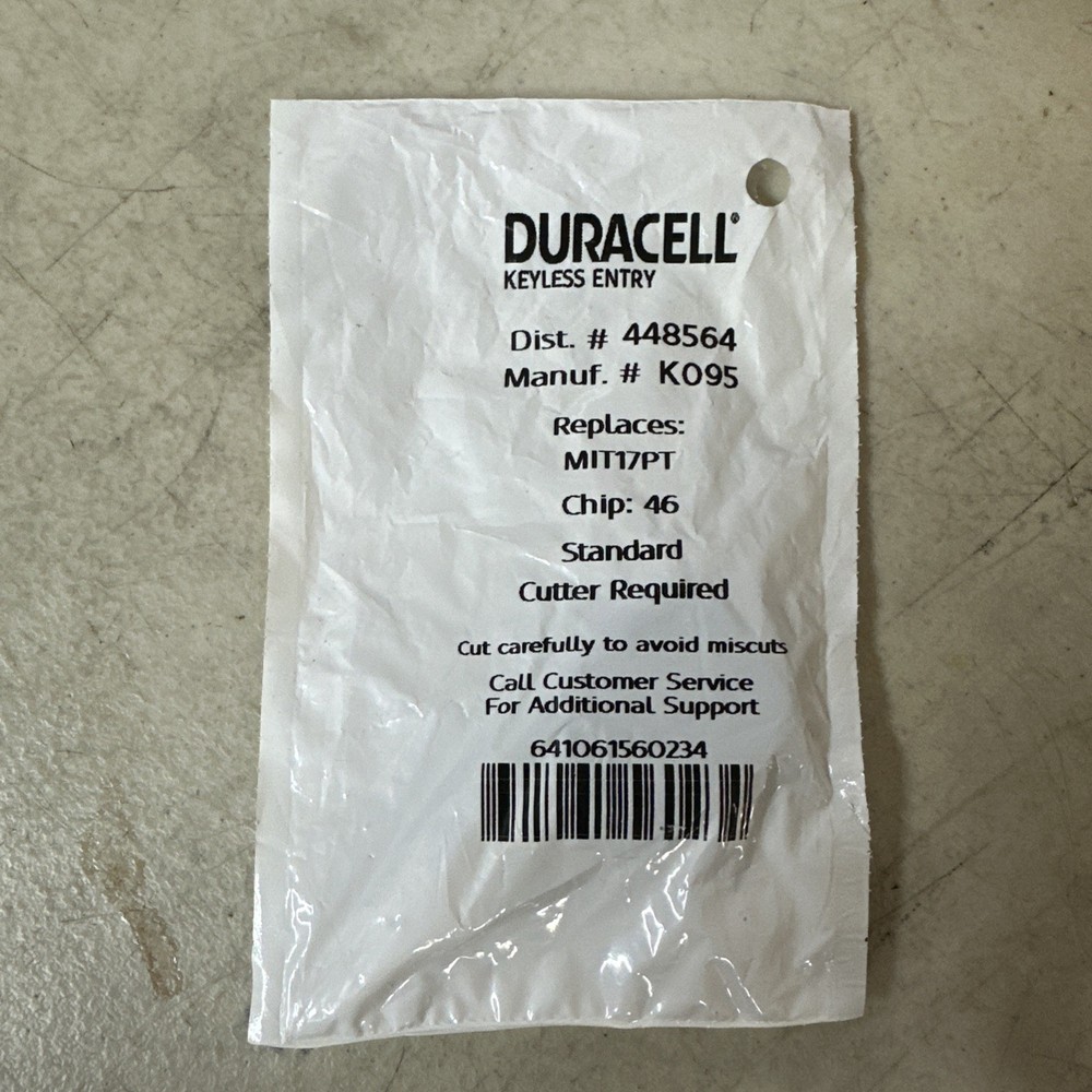 NEW Duracell Key MFR# K095 DIST# 448564