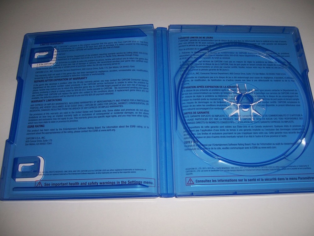 Replacement Authentic Box Case PlayStation 4 PS4 Devil May Cry DMC Definitive Ed