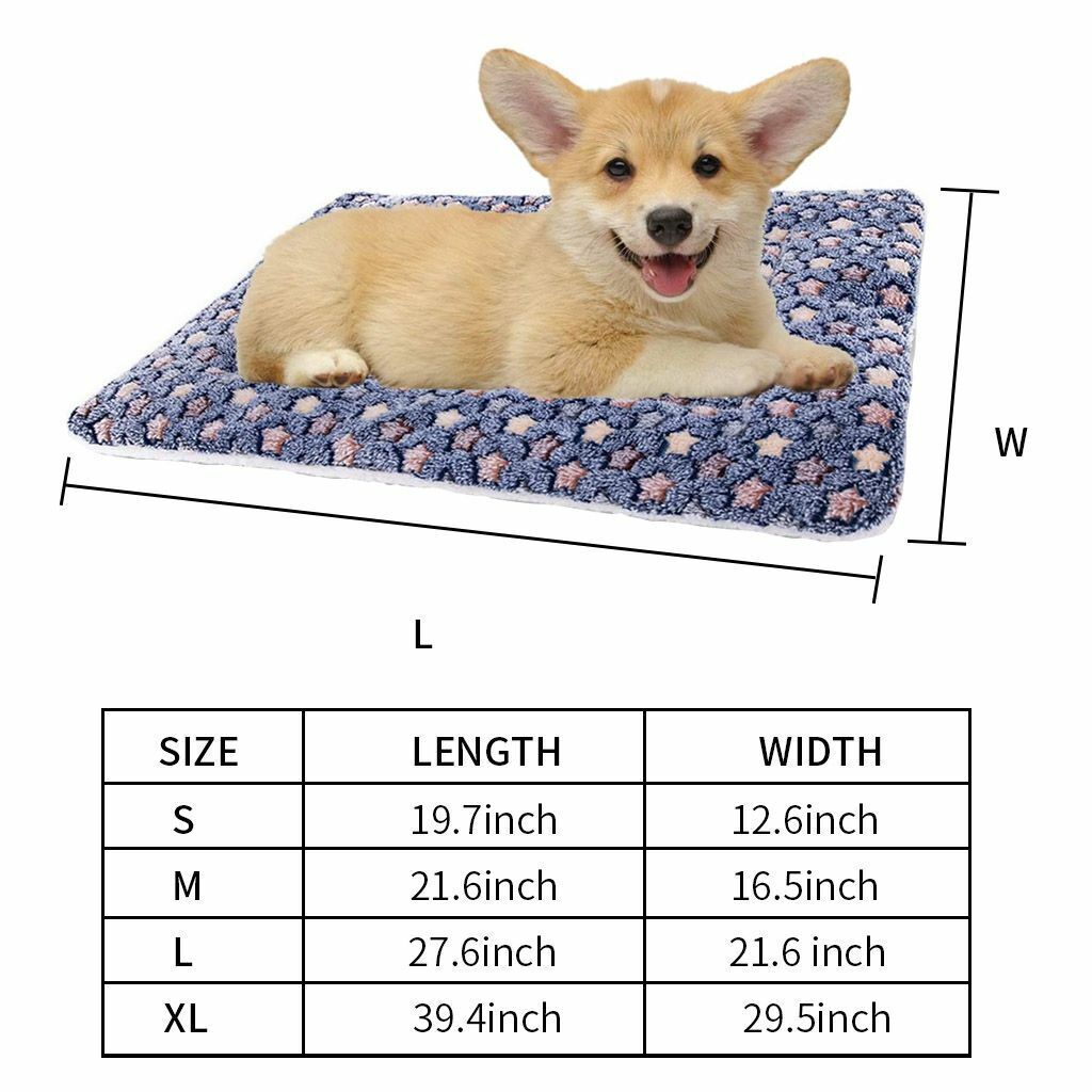 Self Warming Pet Bed Cushion Pad Dog Cat Cage Kennel Crate Soft Cozy Mat Blanket