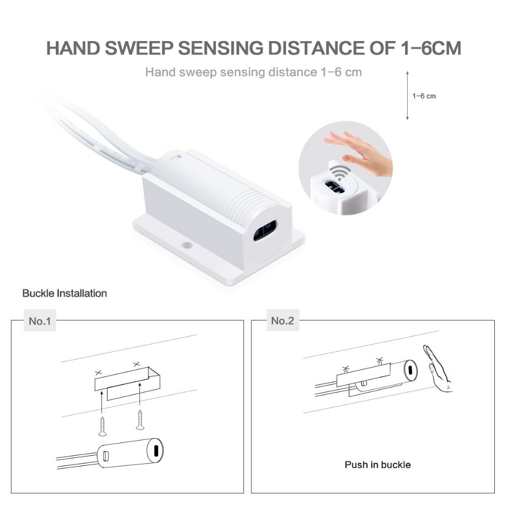 Hand Sweep Switch 5A 12V-24V IR Motion Sensor Hand Wave Scan Smart ON/OFF Switch