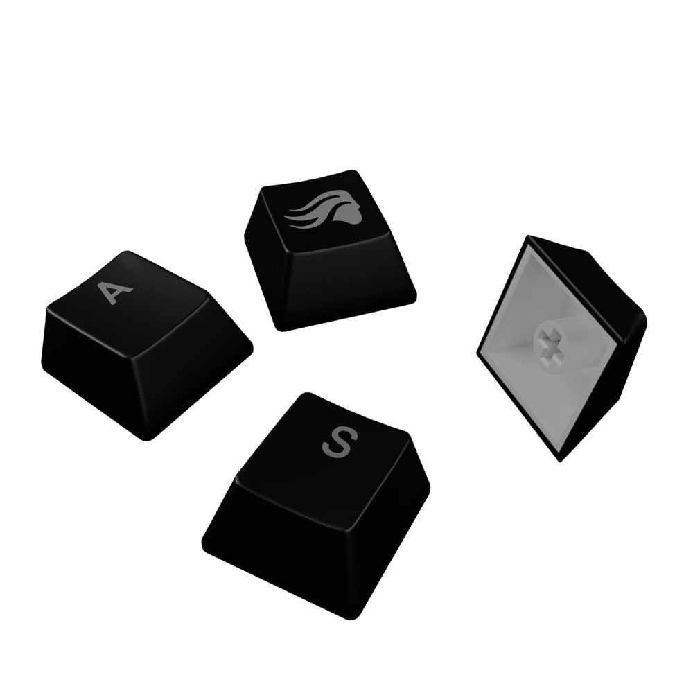 Glorious Gaming - GPBT Backlit Keycaps (Black) Translucent Shine Through Lege...