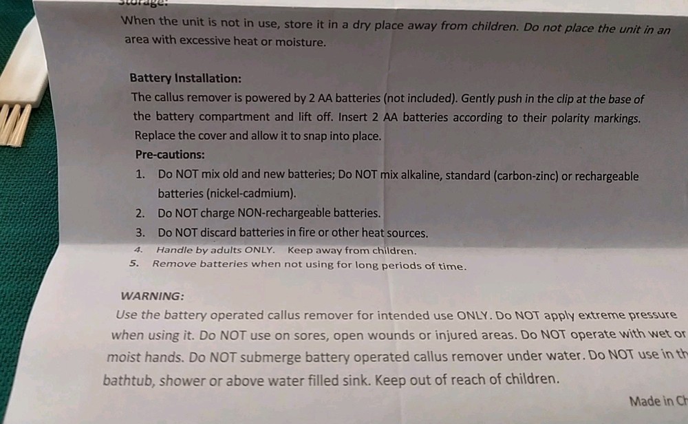 Battery Operated Callous Remover