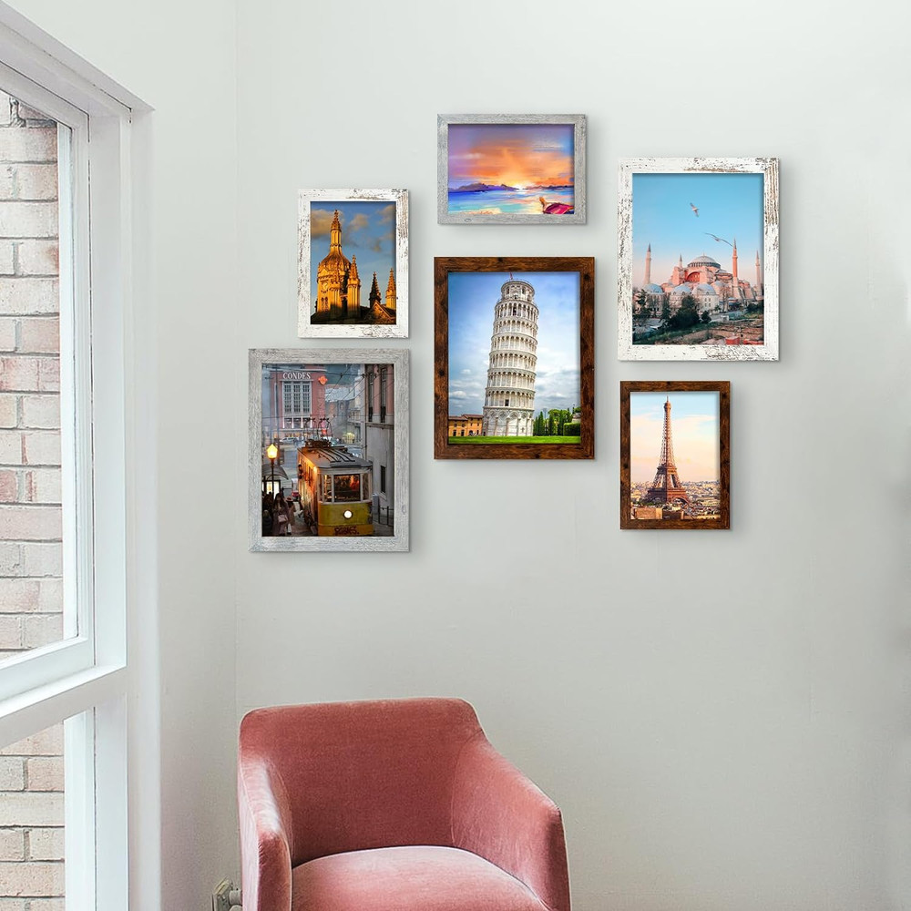 8X10 Picture Frame Black for Wall Mounting or Tabletop Display, 2 Pack
