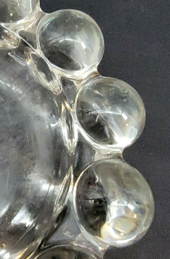 VINTAGE ~ Clear Glass Ashtray Knobs Clear Heavy Glass