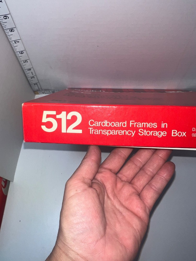 Scotch 3M 512 Paperboard Transparency Mounting Frames & Storage Box - 35 Frames!