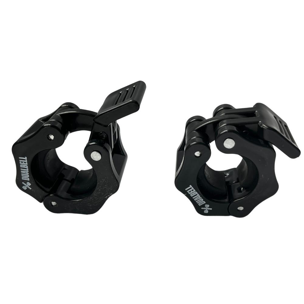 Barbell Clamps BLACK 1" Inch Barbell Collars Quick Release, Locking 1-Pair Clips