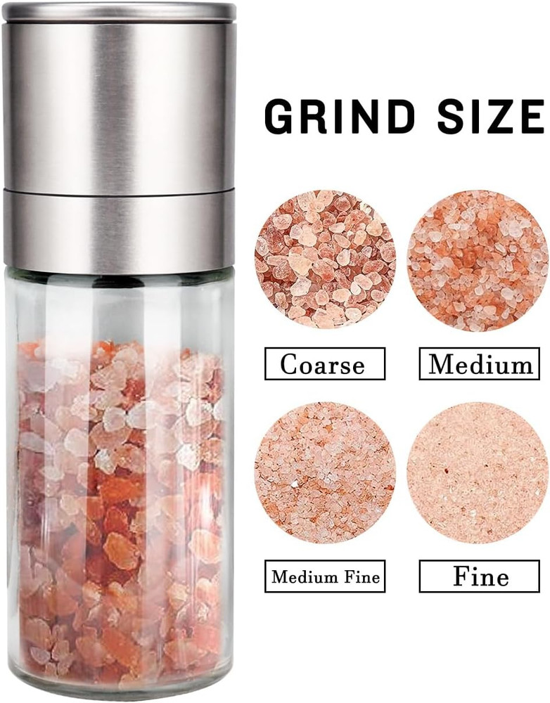 Gulex® Salt Grinder Pepper Mill, Salt Grinder Refillable, Adjustable Coarseness