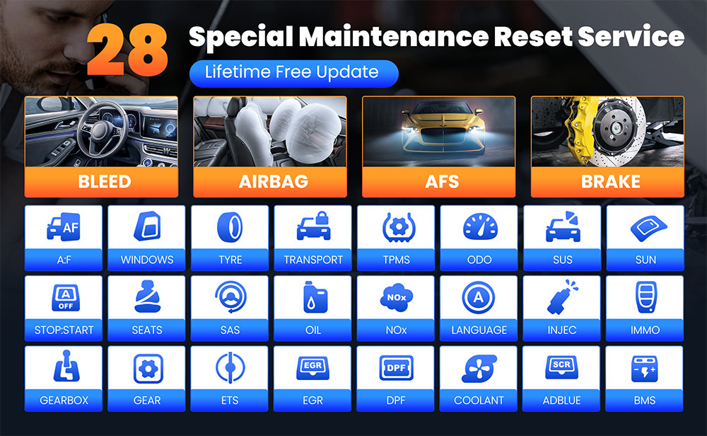 ThinkScan 672 OBD2 Full System Bidirectional Car Diagnostic Scanner Tool CANFD