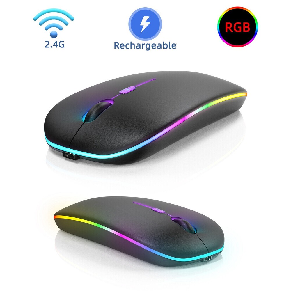 Wireless Mouse LED Rechargeable Mice