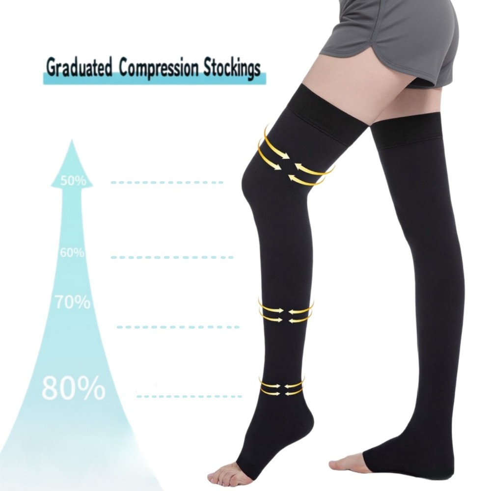1x Full Leg Support Varicose Veins Thigh Long Compression Socks Stocking