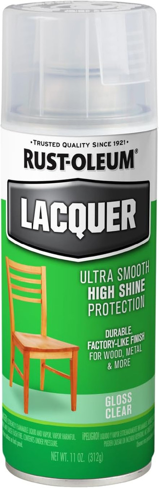 1906830 Lacquer Spray Paint, 11 Oz, Gloss Clear