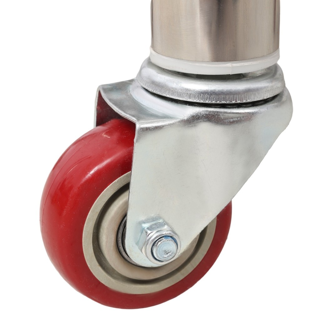 Stainless Steel Worktable 24x24 440lb Capacity Backsplash Casters