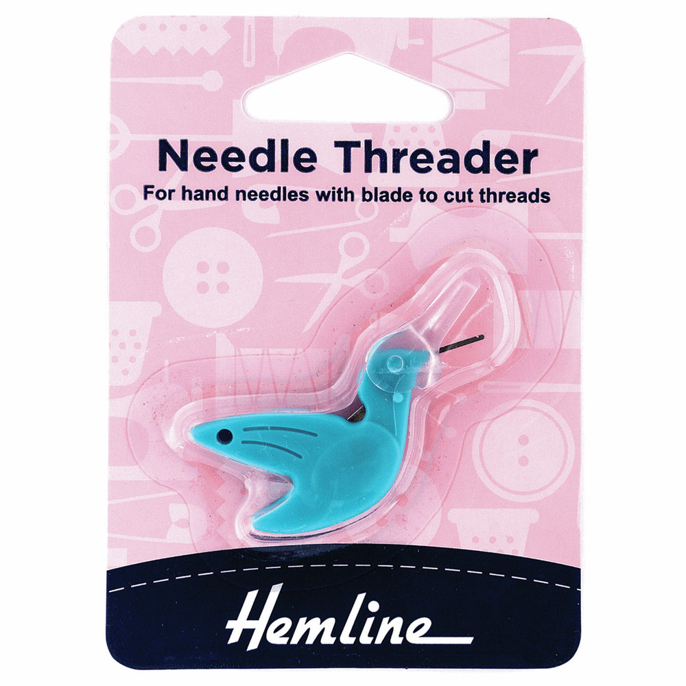 Hemline Blue Hummingbird Needle Threader Craft Cutter Threads Hand Sewing