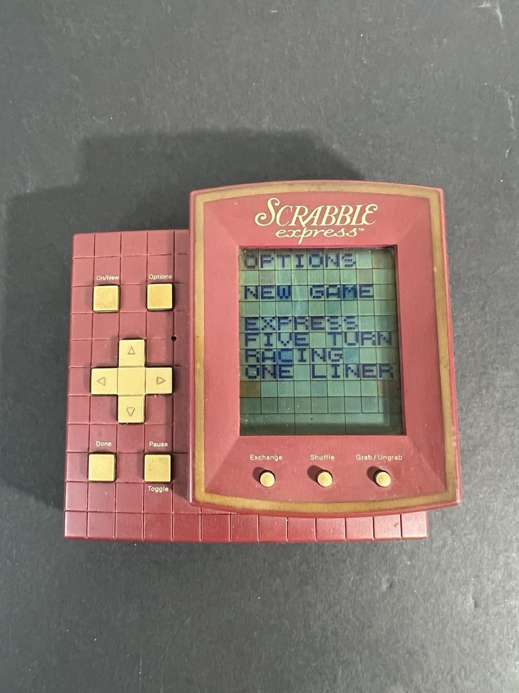 Hasbro 1999 Scrabble Express Handheld Electronic Game Tested Working
