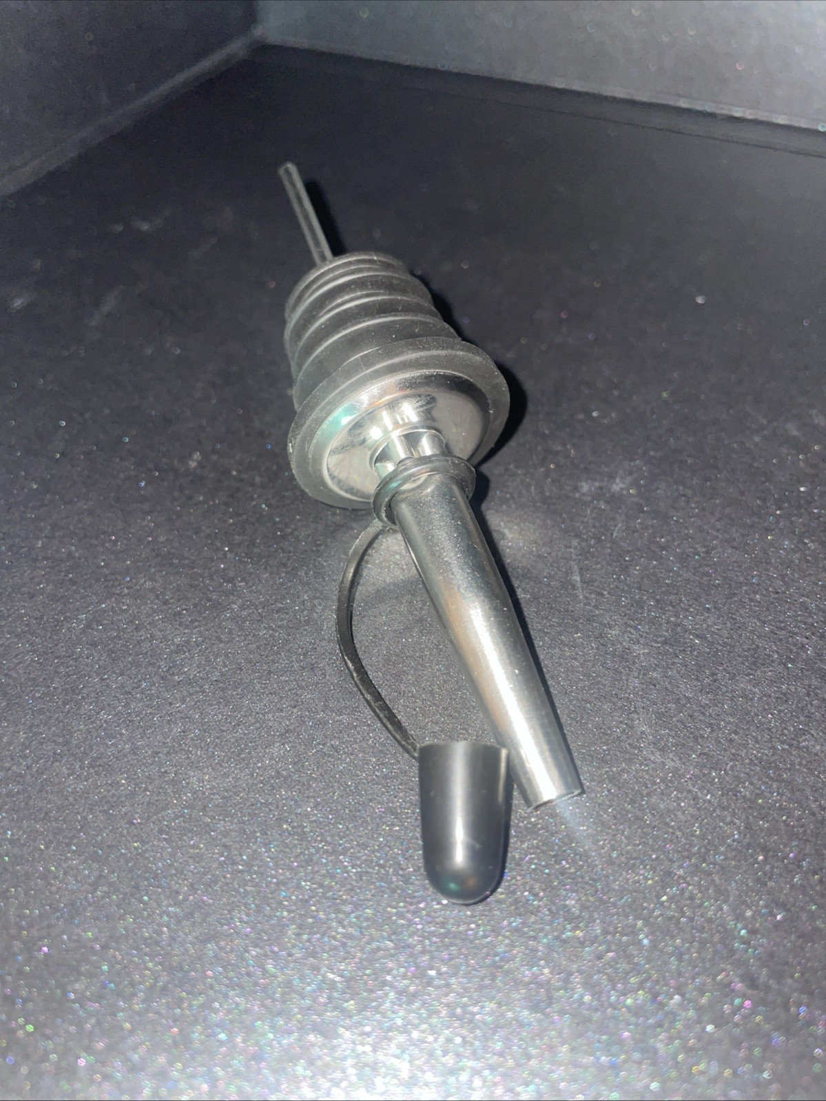 Spill-Stop Flow Tapered Liquor Pourer, Chrome