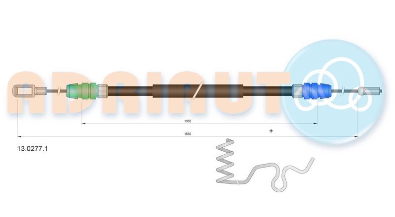 Cable Pull, parking brake ADRIAUTO 13.0277.1