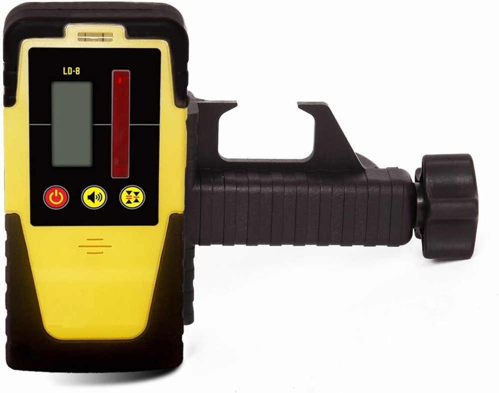 Rotary Laser Detector Receiver Dual Display Bubble Level w Clamp Universal