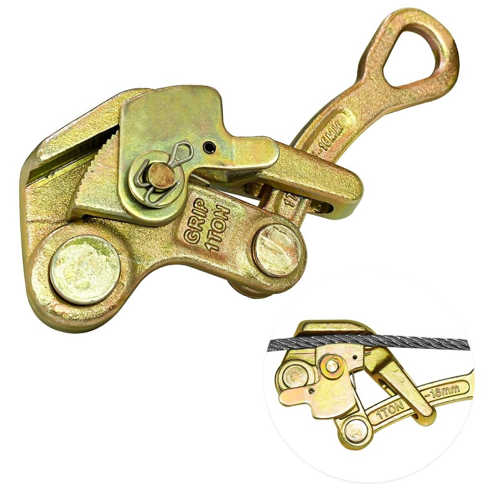 2200lb Cable Grip Steel Wire Puller 1 Ton