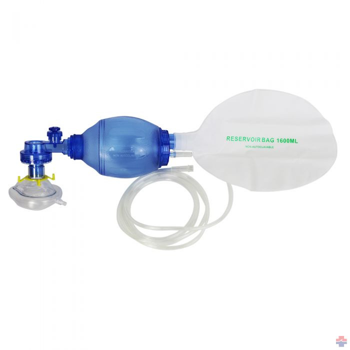 BVM BAG, AMBU BAG Bag Valv Gear Resuscitator with 7ft tubing, one set, Pediatric