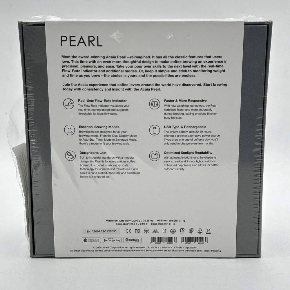 New Acaia Pearl Digital Coffee Scale