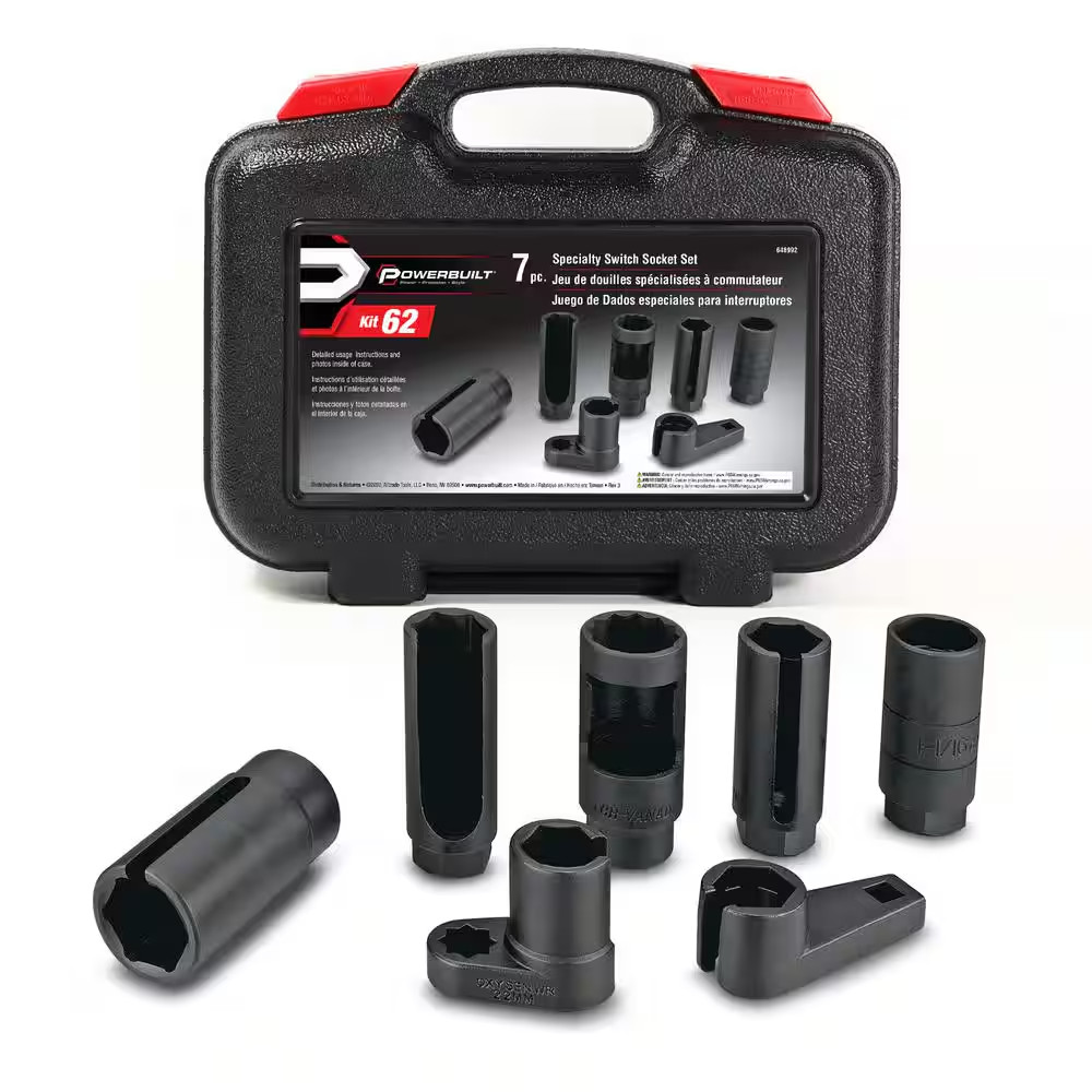 7-Piece Automotive Sensor Socket Kit