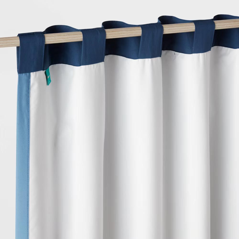 84" Tonal Blackout Window Panel Blue - Pillowfort