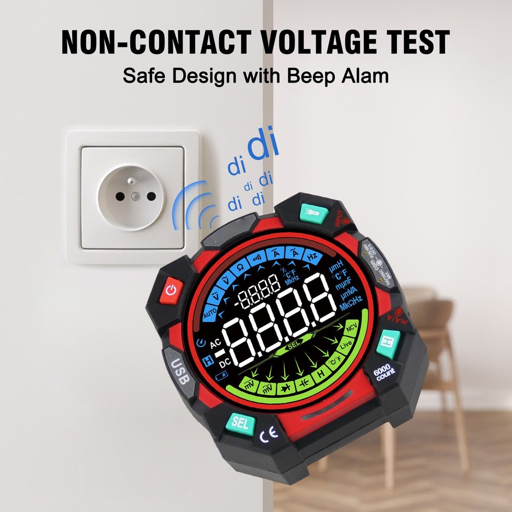 6000 Counts TRMS Multimeter For Accurate Electrical Diagnostics