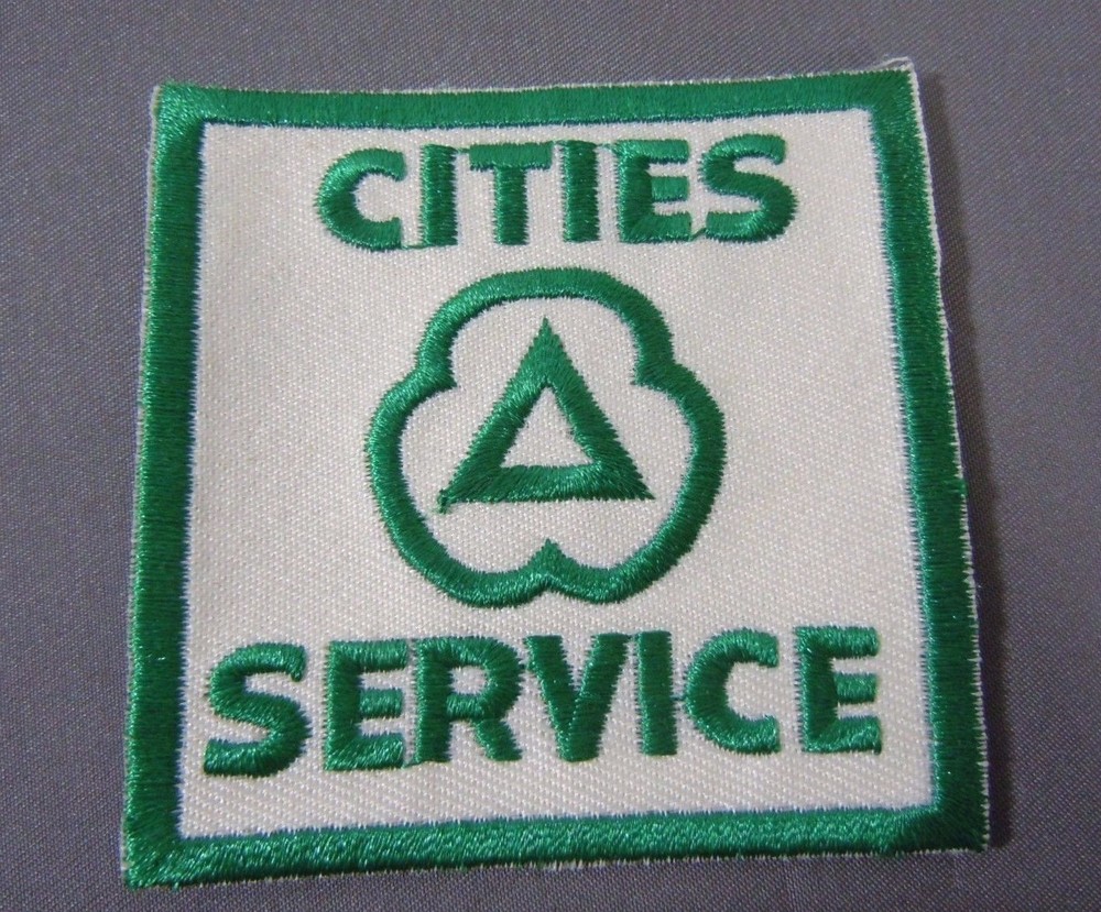 CITIES SERVICE Embroidered Iron On Uniform-Jacket Patch 2 1/2"
