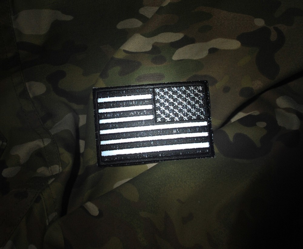 Subdued REFLECTIVE American Flag Patch