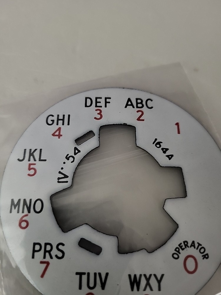 Telephone Rotary Dial Numbers