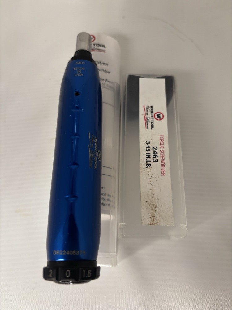 Wright Tool 2463 Micro Adjustable Torque Screwdriver Precision Torque Driver Usa