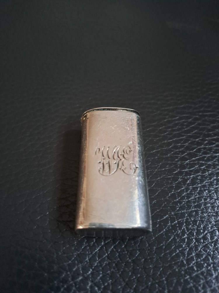Hallmarked silver Vest Match Case 1874-5 Birmingham Maker SS