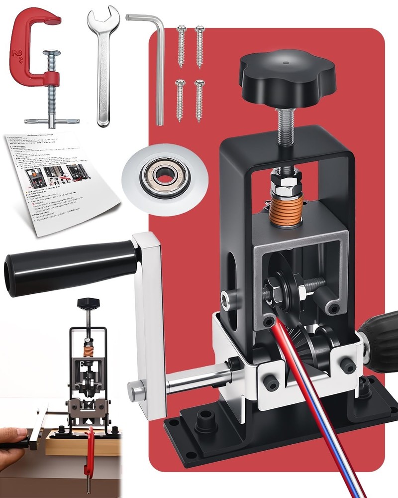 Manual Wire Stripper Machine - 0.06-1" Cable Stripping Tool, Drill Powered, Repl