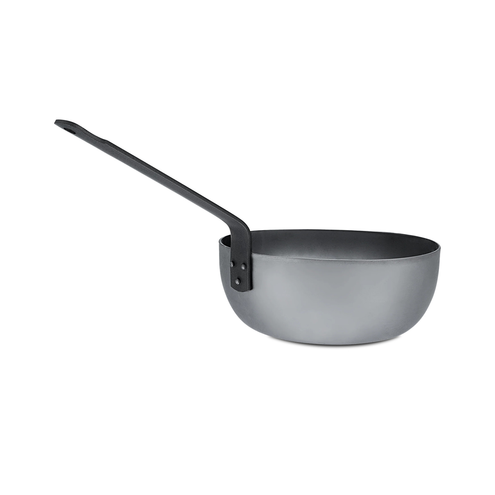 Mauviel M'STEEL Black Carbon Steel Chef Pan With Iron Handle, 2.1-Qt