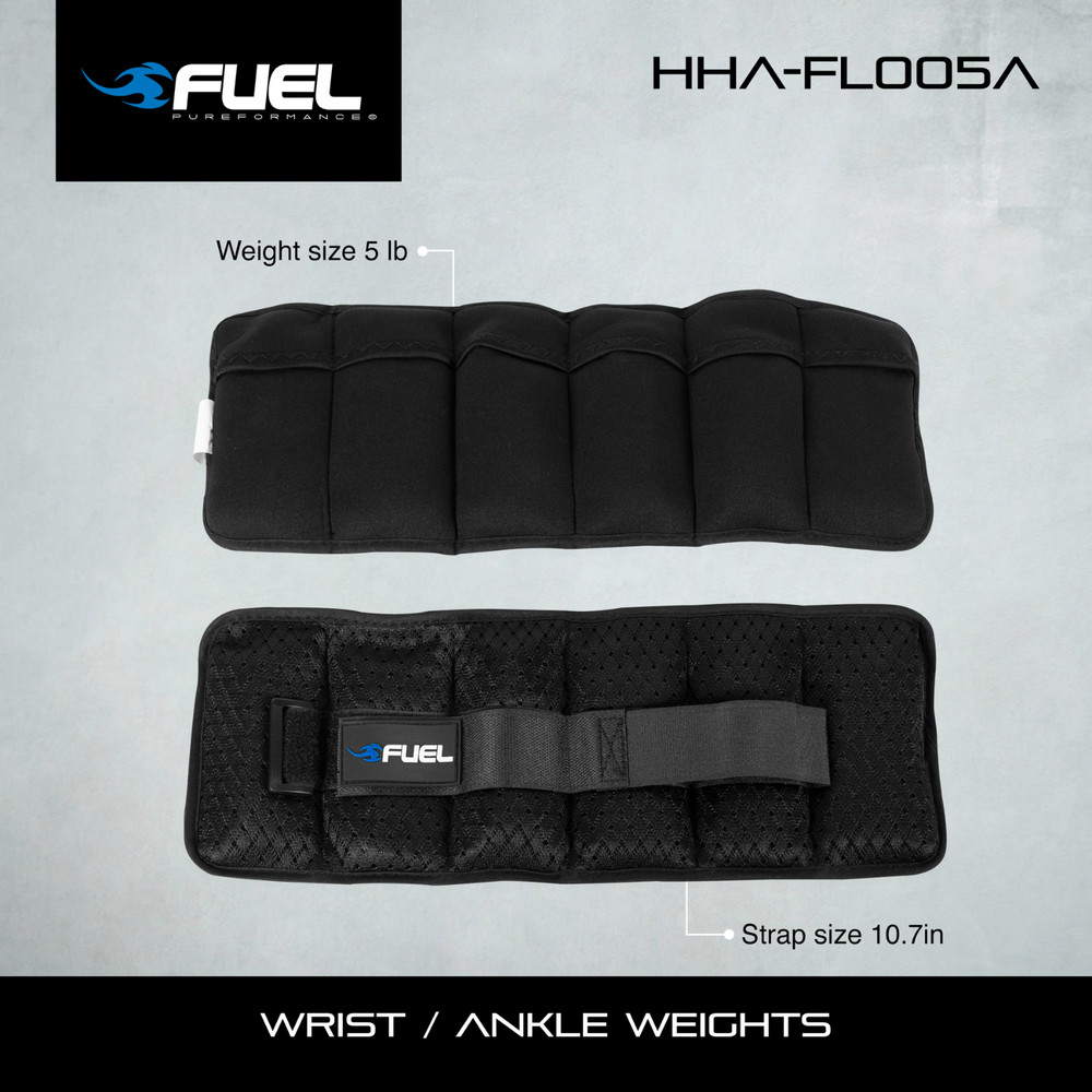 Adjustable Arm Leg Weights Wrist Ankle Exercise Running Workout, 5-Pound Pair